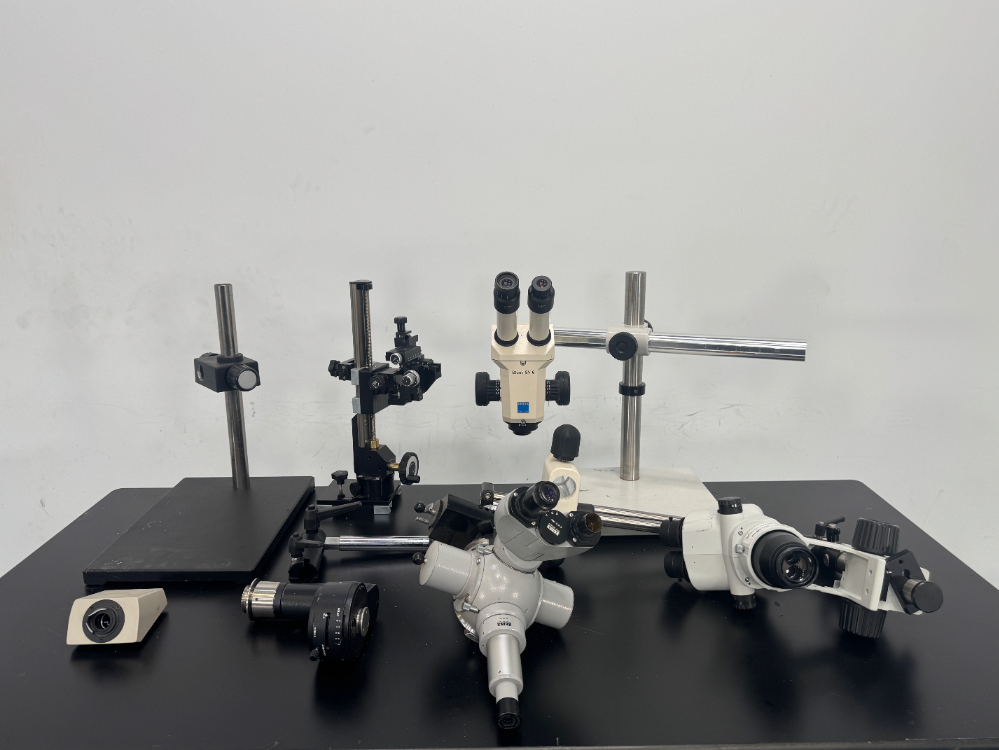 Image of Lot Of Microscope Parts And Accessories